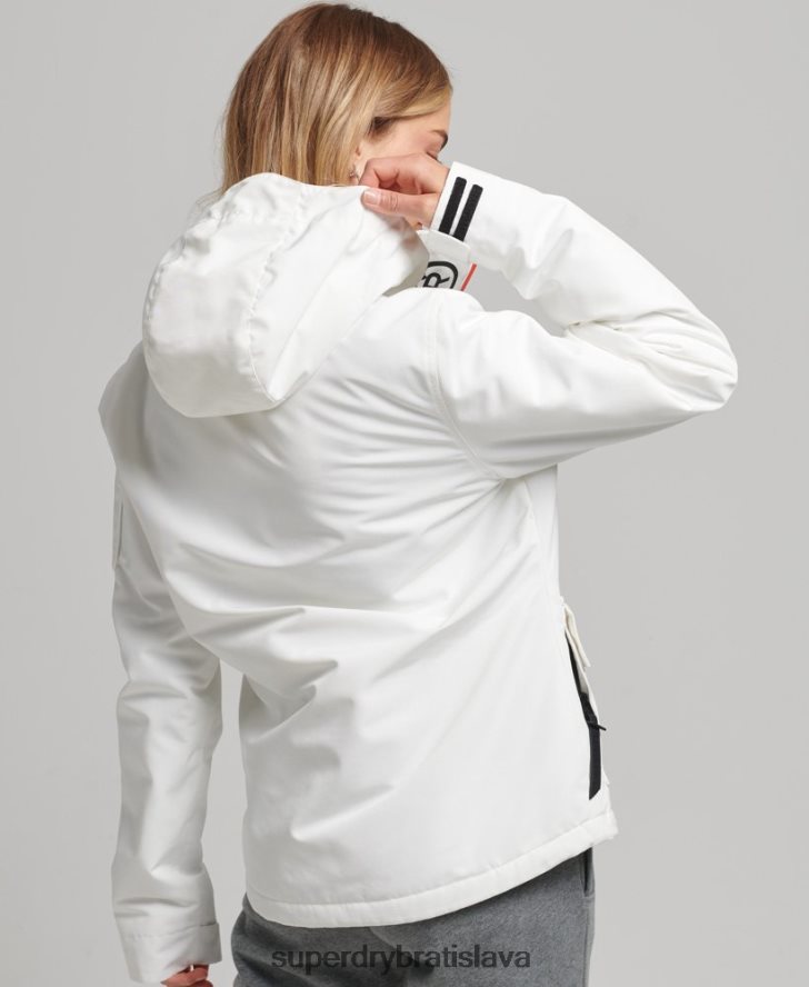 Superdry ženy ultimátna sd vetrovka s kapucňou 6B4ZTR3821 oblečenie biely