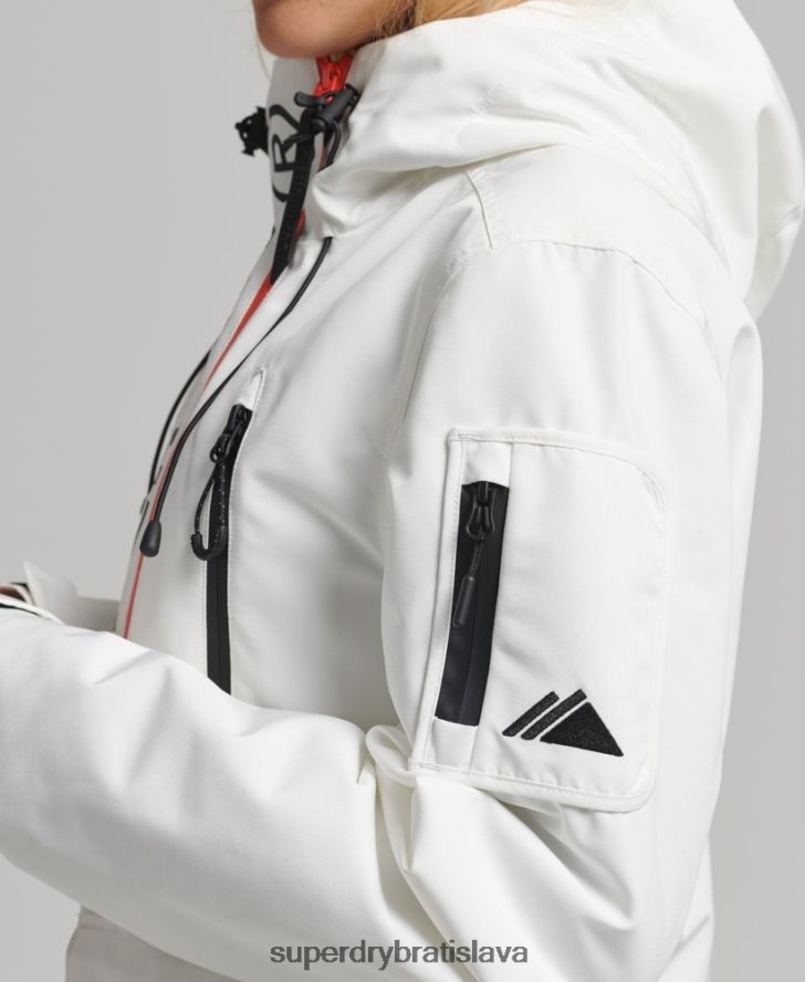 Superdry ženy ultimátna sd vetrovka s kapucňou 6B4ZTR3821 oblečenie biely