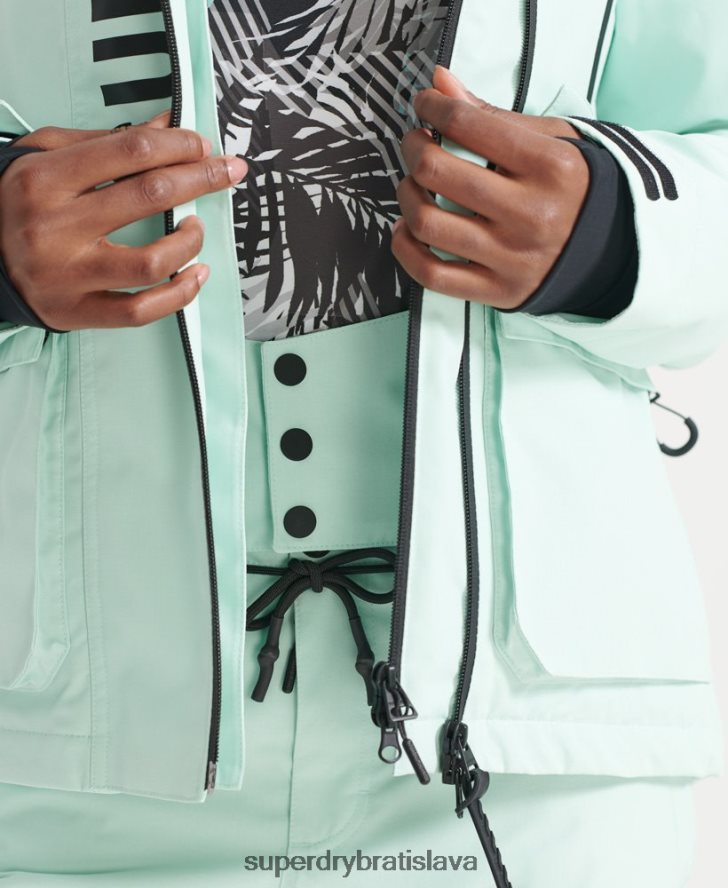 Superdry ženy ultimátna záchranná bunda 6B4ZTR5459 oblečenie svetlo modrá