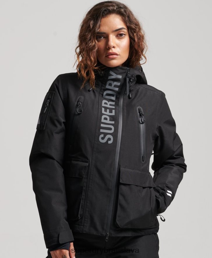 Superdry ženy ultimátna záchranná bunda 6B4ZTR6541 oblečenie čierna