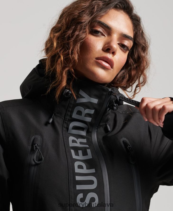 Superdry ženy ultimátna záchranná bunda 6B4ZTR6541 oblečenie čierna