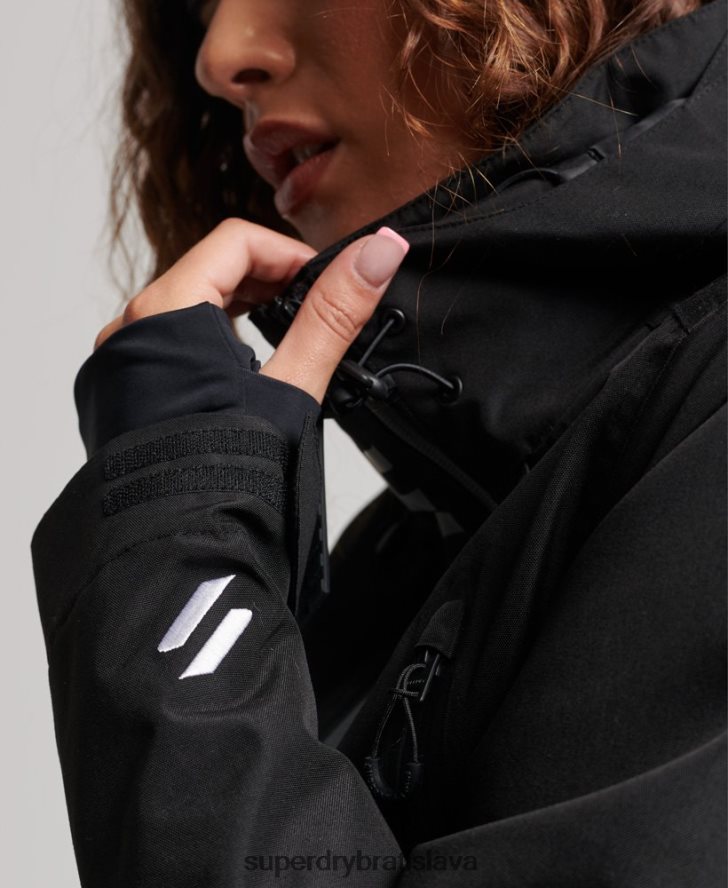 Superdry ženy ultimátna záchranná bunda 6B4ZTR6541 oblečenie čierna