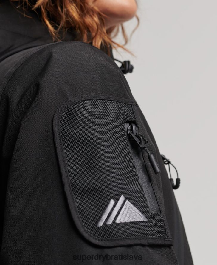 Superdry ženy ultimátna záchranná bunda 6B4ZTR6541 oblečenie čierna