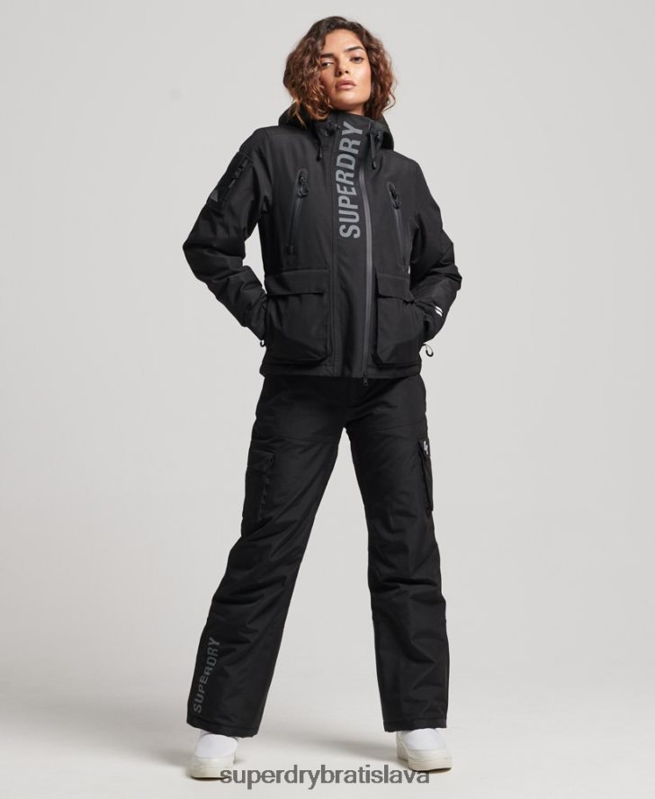 Superdry ženy ultimátna záchranná bunda 6B4ZTR6541 oblečenie čierna