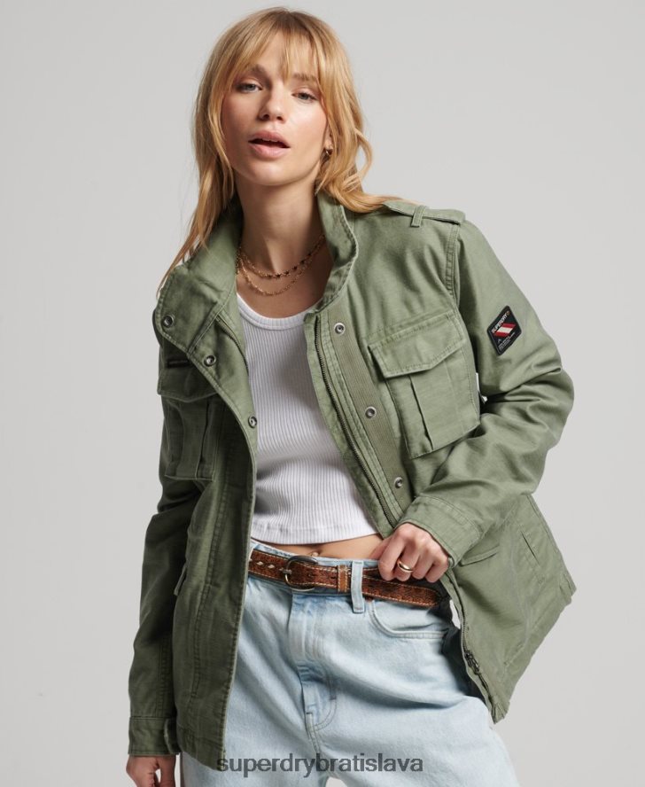 Superdry ženy vintage bunda m65 6B4ZTR3516 oblečenie kaki