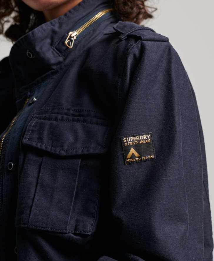 Superdry ženy vintage bunda m65 6B4ZTR3520 oblečenie námorníctvo