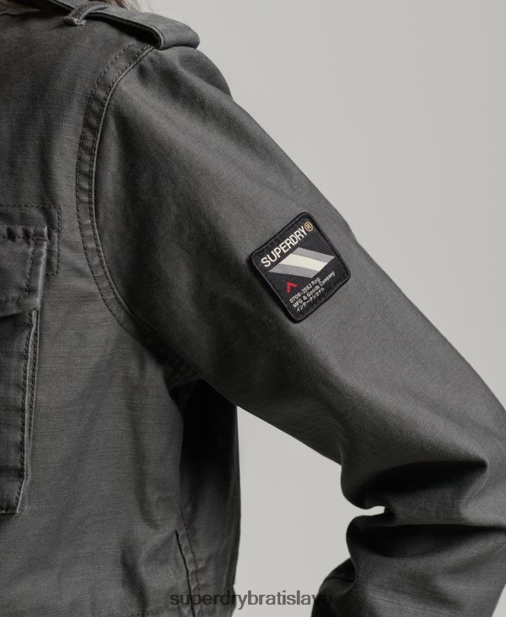 Superdry ženy vintage bunda m65 6B4ZTR3539 oblečenie tmavošedý