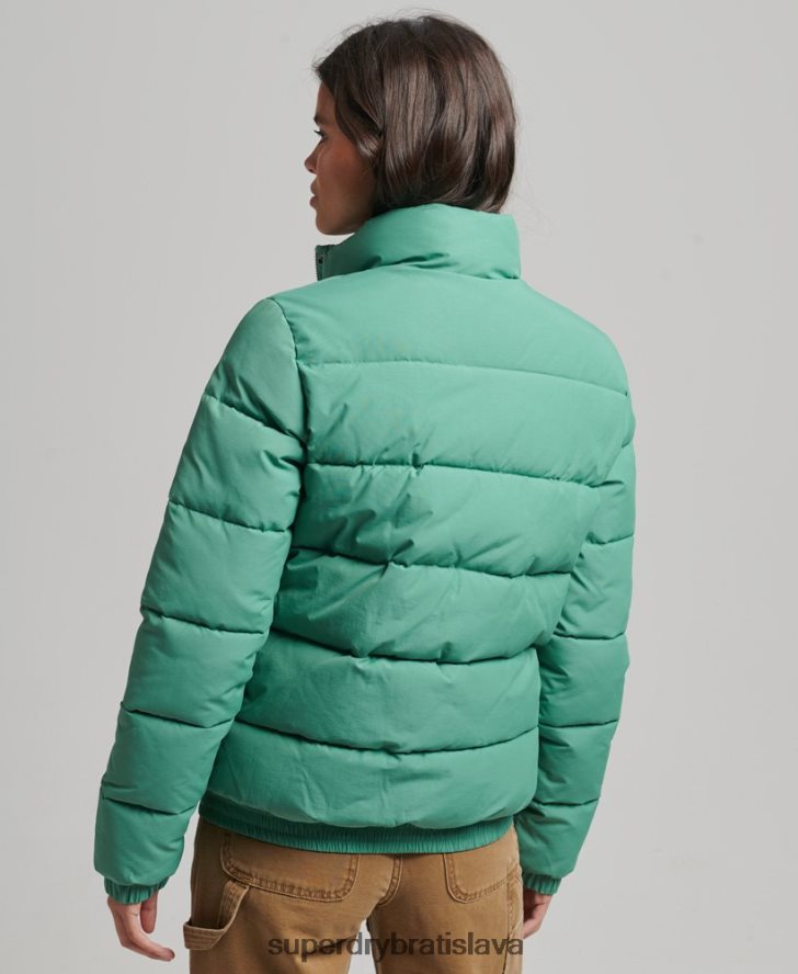 Superdry ženy vintage horská bunda 6B4ZTR3608 oblečenie zelená