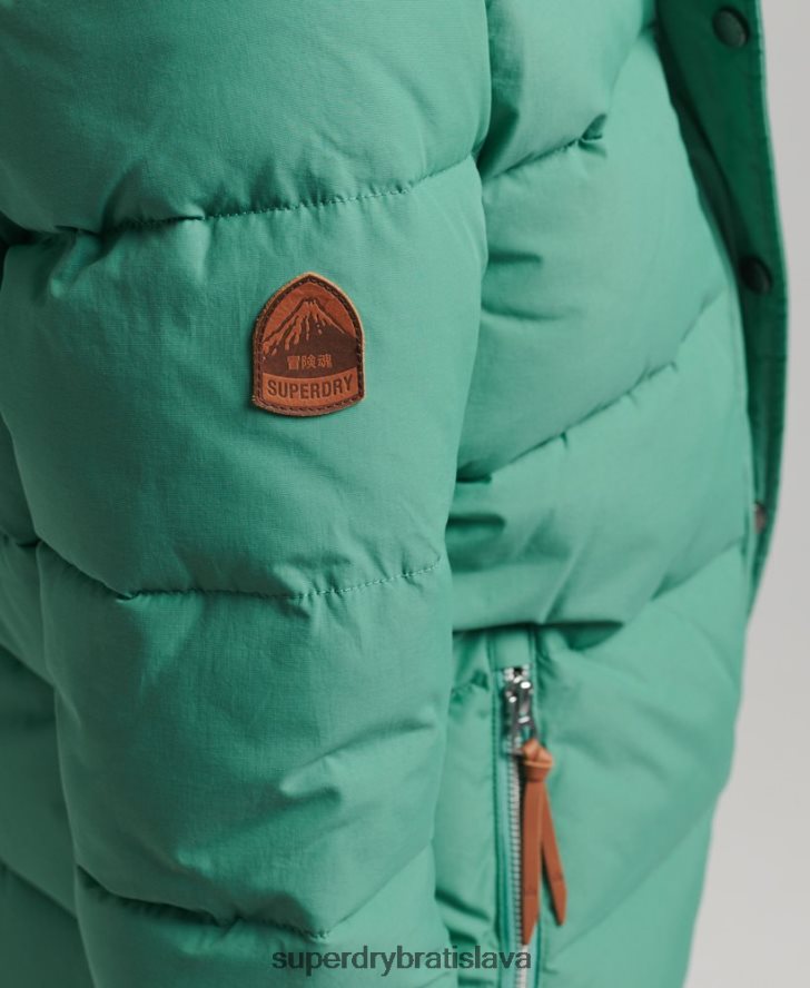 Superdry ženy vintage horská bunda 6B4ZTR3608 oblečenie zelená