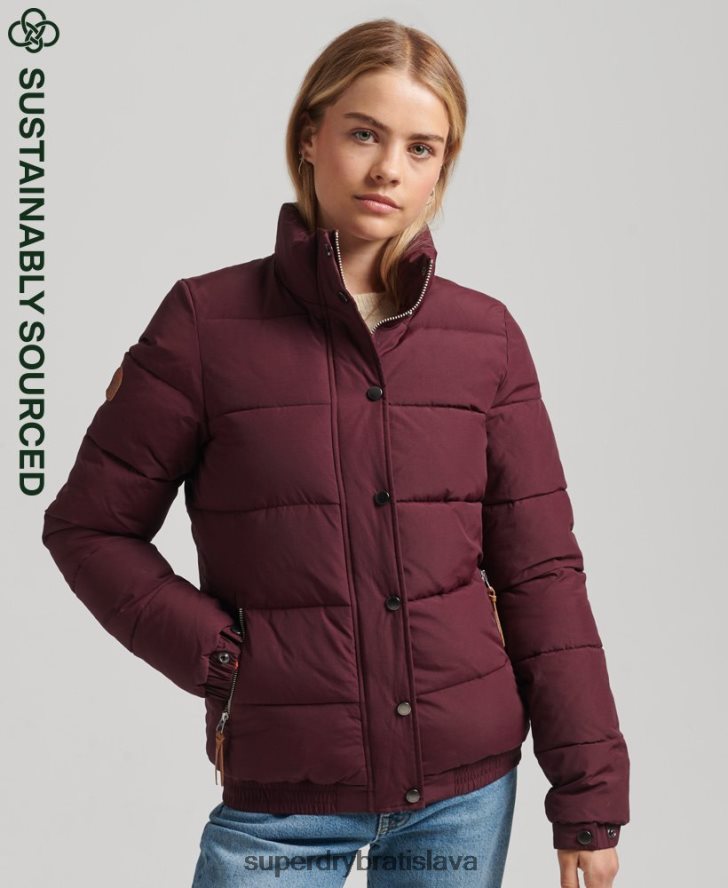 Superdry ženy vintage horská bunda 6B4ZTR3697 oblečenie červená