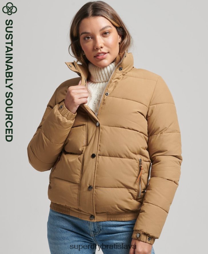 Superdry ženy vintage horská bunda 6B4ZTR5495 oblečenie hnedá