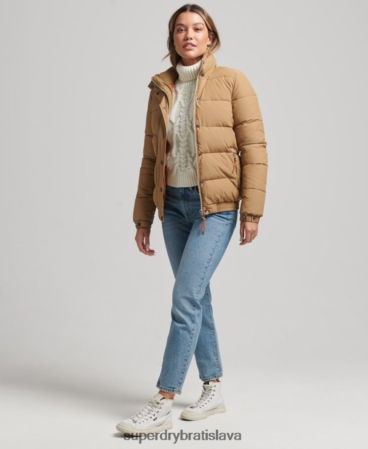Superdry ženy vintage horská bunda 6B4ZTR5495 oblečenie hnedá