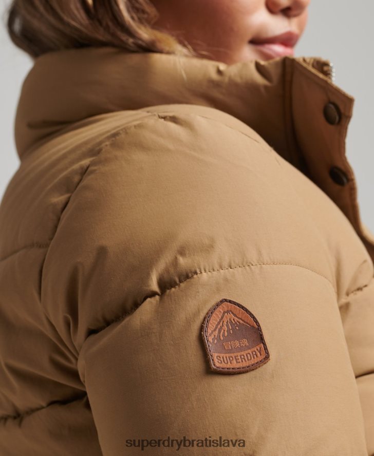 Superdry ženy vintage horská bunda 6B4ZTR5495 oblečenie hnedá