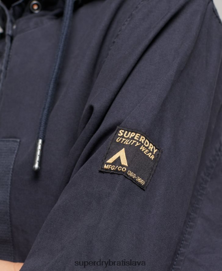 Superdry ženy vintage poľná parka 6B4ZTR2163 oblečenie námorníctvo