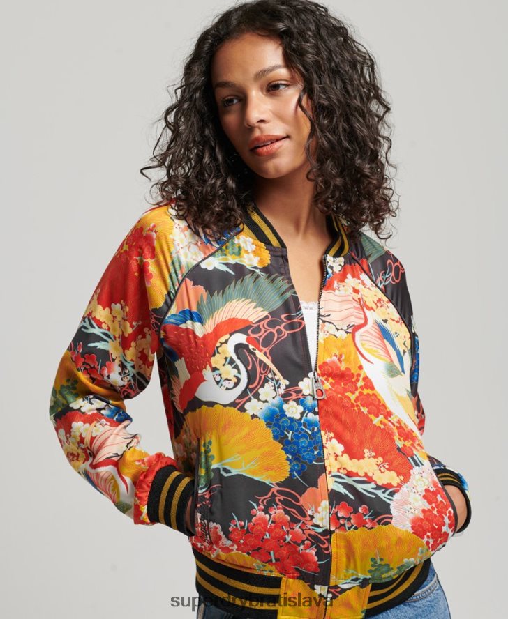 Superdry ženy vintage suikajan sako s potlačou 6B4ZTR3521 oblečenie multi