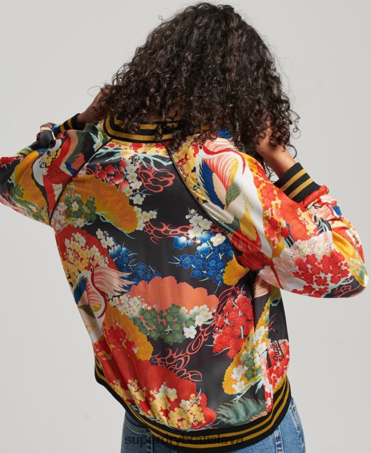 Superdry ženy vintage suikajan sako s potlačou 6B4ZTR3521 oblečenie multi
