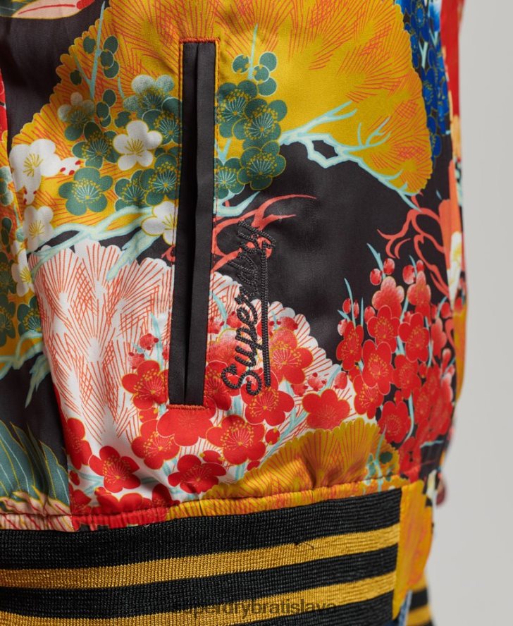 Superdry ženy vintage suikajan sako s potlačou 6B4ZTR3521 oblečenie multi
