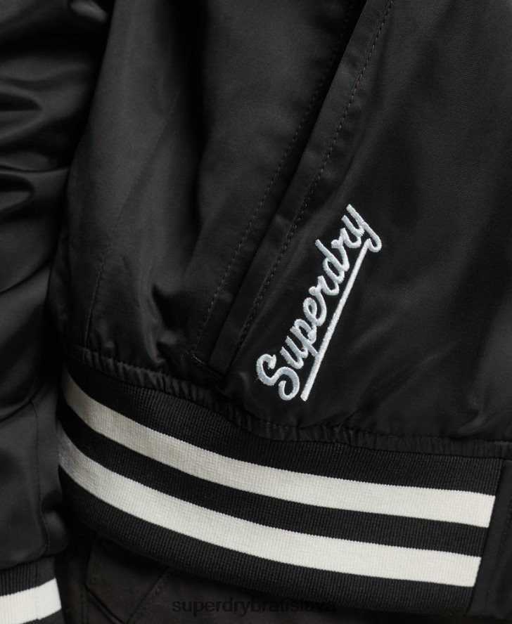Superdry ženy vintage sukajanová bunda 6B4ZTR3542 oblečenie tmavošedý