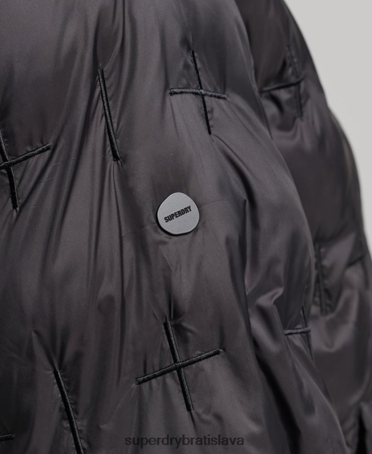 Superdry ženy vyšívaná bomber bunda 6B4ZTR5446 oblečenie čierna