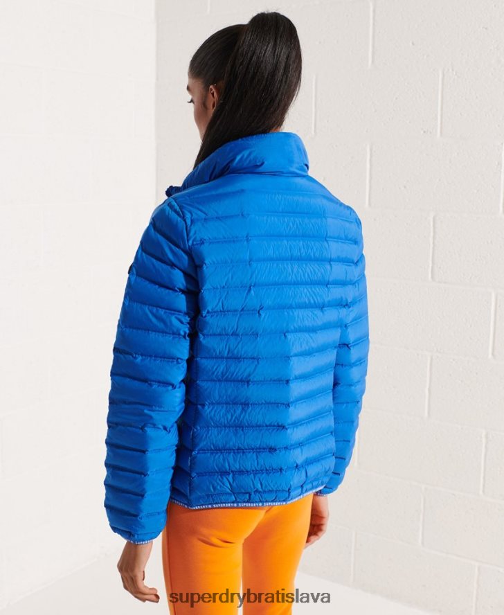 Superdry ženy vystužená bunda s jadrom 6B4ZTR5708 oblečenie Modrá
