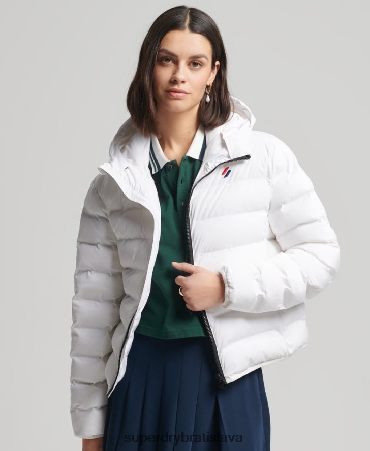 Superdry ženy zateplená bunda pre všetky ročné obdobia 6B4ZTR5603 oblečenie biely