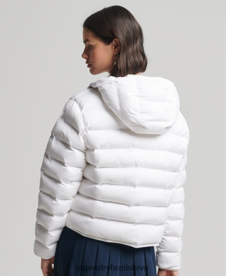 Superdry ženy zateplená bunda pre všetky ročné obdobia 6B4ZTR5603 oblečenie biely