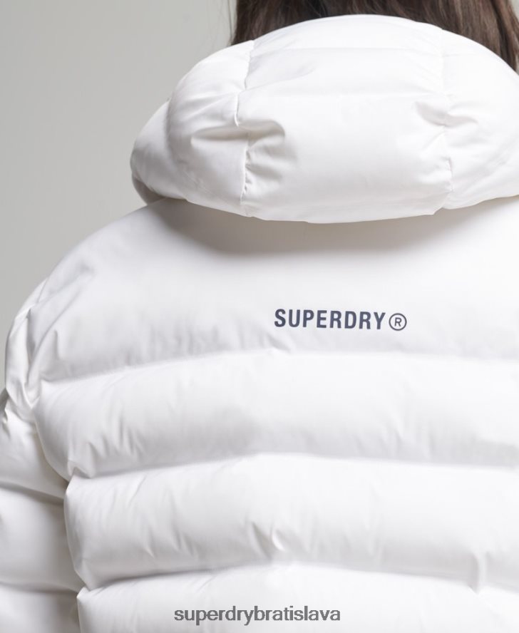 Superdry ženy zateplená bunda pre všetky ročné obdobia 6B4ZTR5603 oblečenie biely