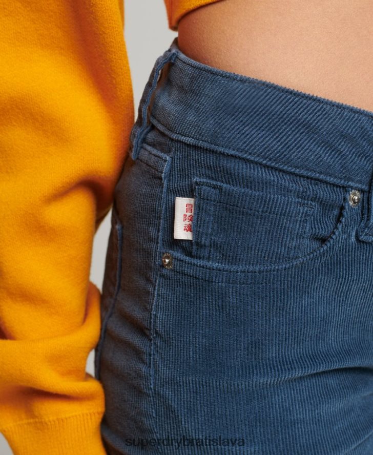 Superdry ženy štíhle flare džínsy so stredným rastom 6B4ZTR2582 oblečenie námorníctvo