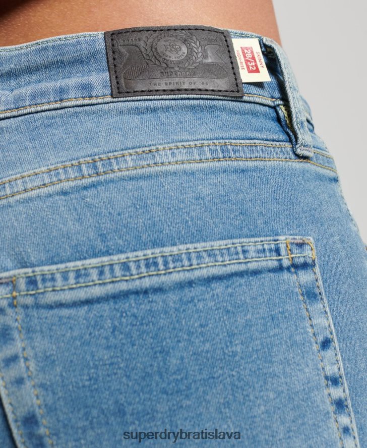 Superdry ženy Úzke džínsové džínsy s vysokým rastom z organickej bavlny 6B4ZTR3880 oblečenie Modrá