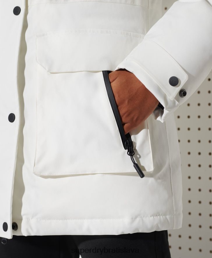 Superdry ženy bunda everest down snow parka 6B4ZTR5487 oblečenie biely