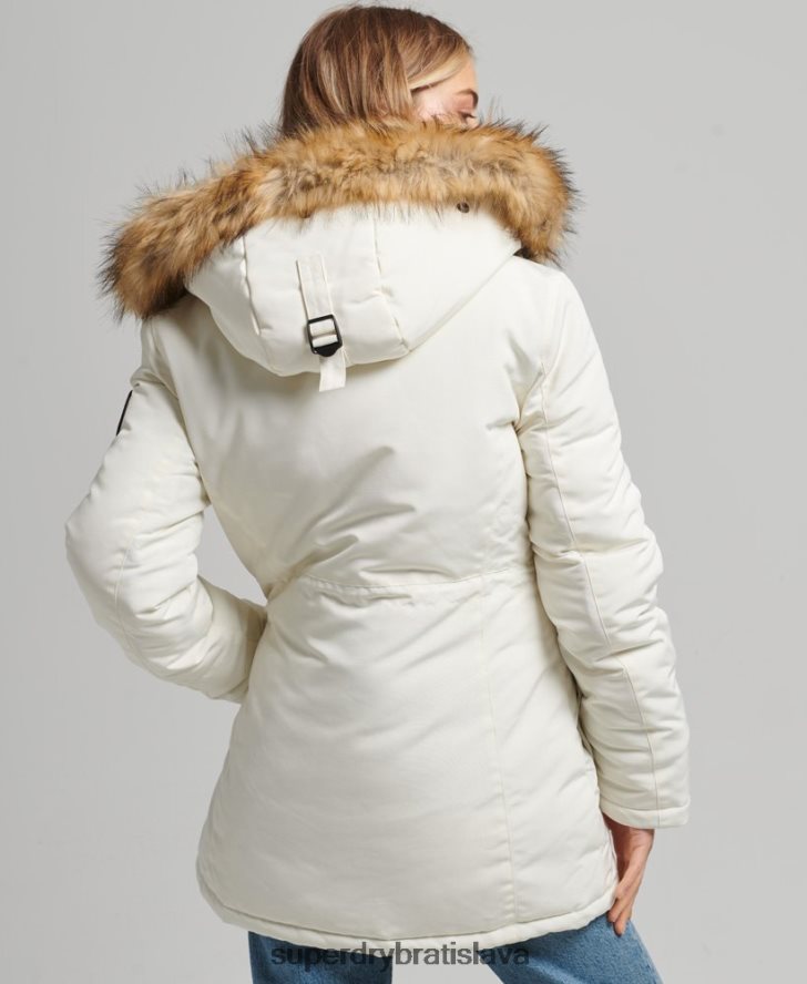 Superdry ženy bunda everest parka 6B4ZTR3604 oblečenie biely