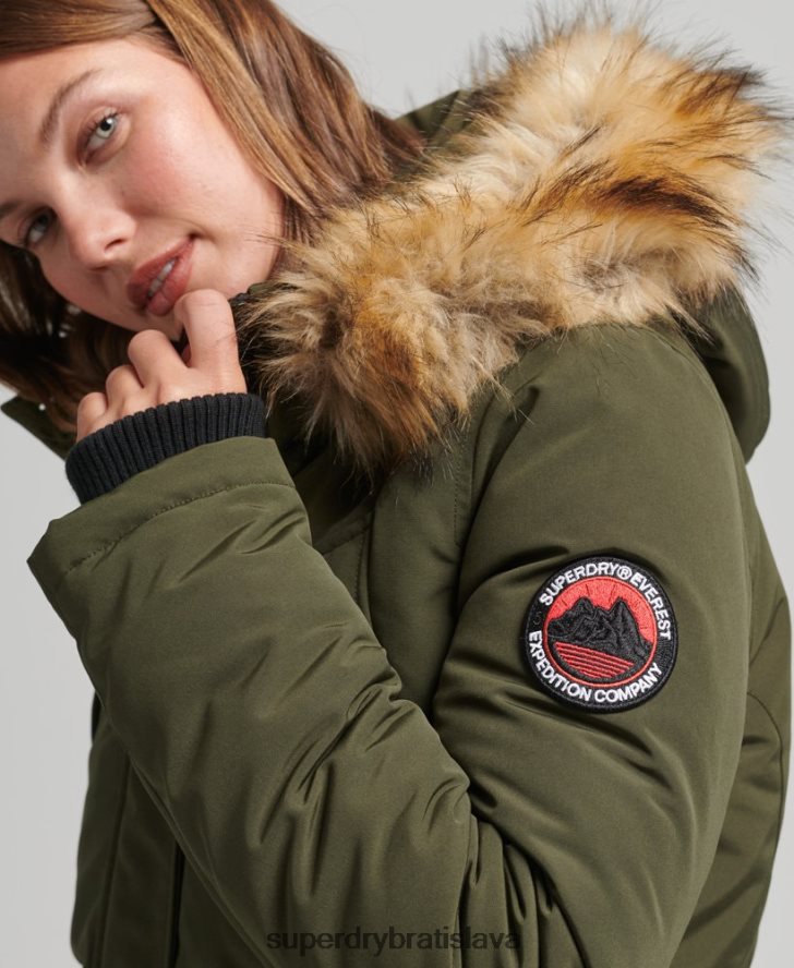 Superdry ženy bunda everest parka 6B4ZTR3781 oblečenie zelená