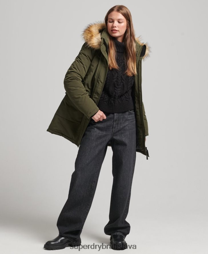 Superdry ženy bunda everest parka 6B4ZTR3781 oblečenie zelená