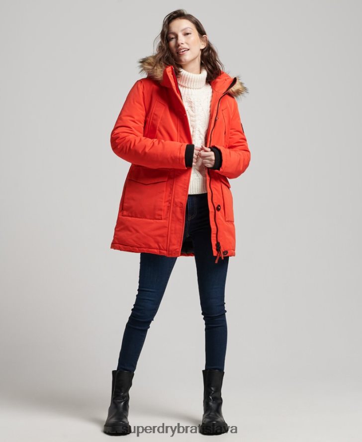 Superdry ženy bunda everest parka 6B4ZTR3785 oblečenie oranžová