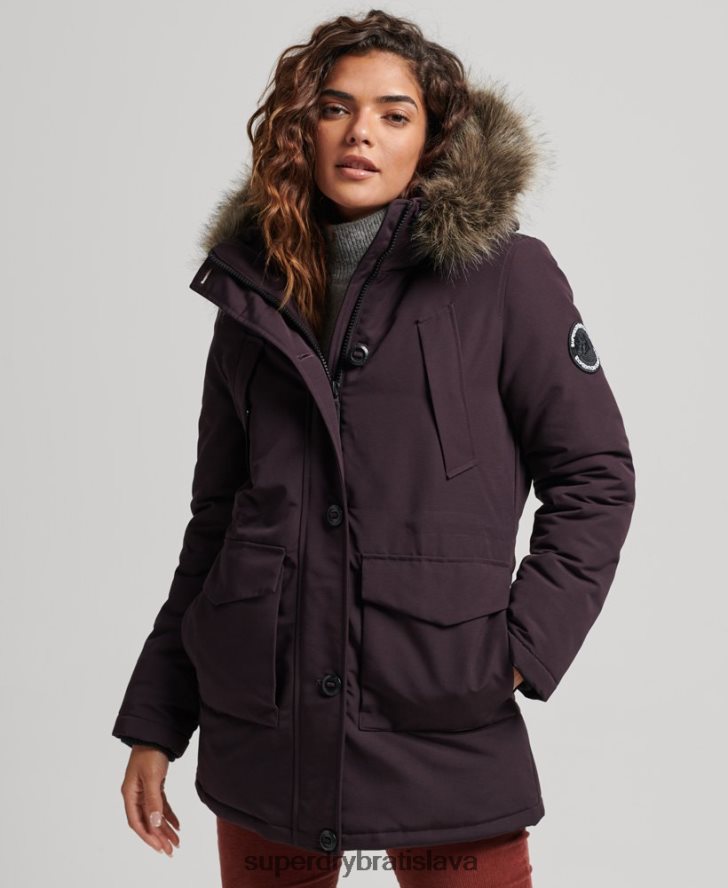 Superdry ženy bunda everest parka 6B4ZTR3786 oblečenie Fialová