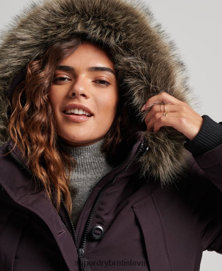 Superdry ženy bunda everest parka 6B4ZTR3786 oblečenie Fialová