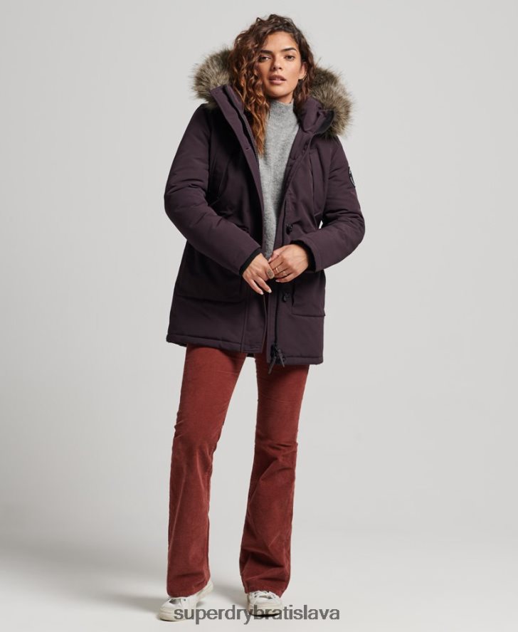 Superdry ženy bunda everest parka 6B4ZTR3786 oblečenie Fialová
