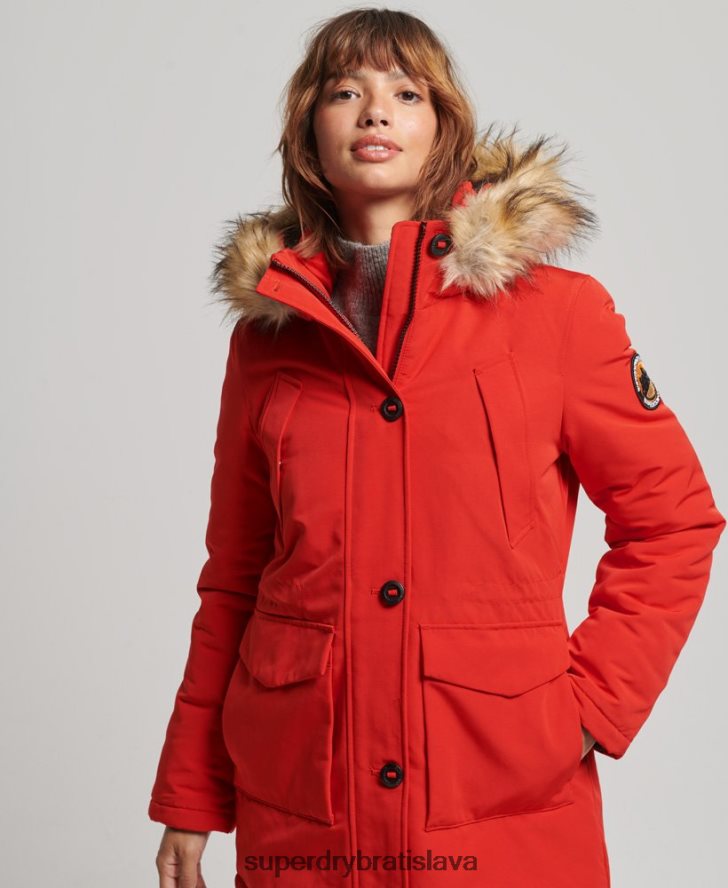 Superdry ženy bunda everest parka 6B4ZTR3808 oblečenie červená