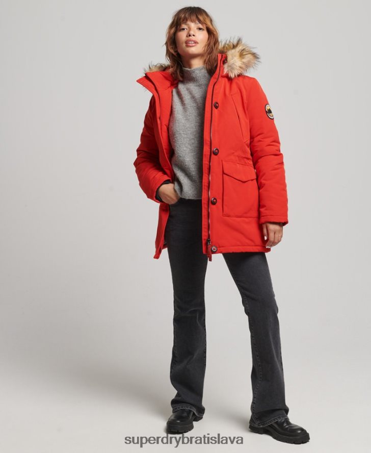 Superdry ženy bunda everest parka 6B4ZTR3808 oblečenie červená