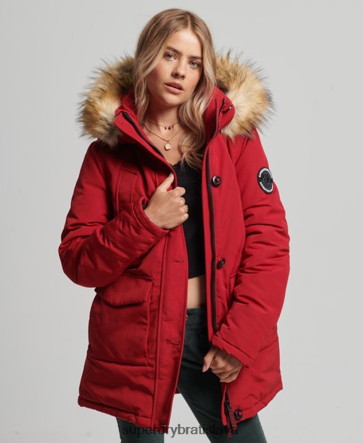 Superdry ženy bunda everest parka 6B4ZTR3809 oblečenie červená