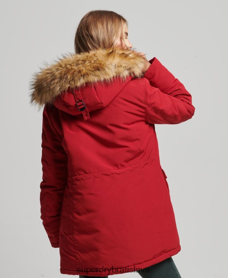 Superdry ženy bunda everest parka 6B4ZTR3809 oblečenie červená