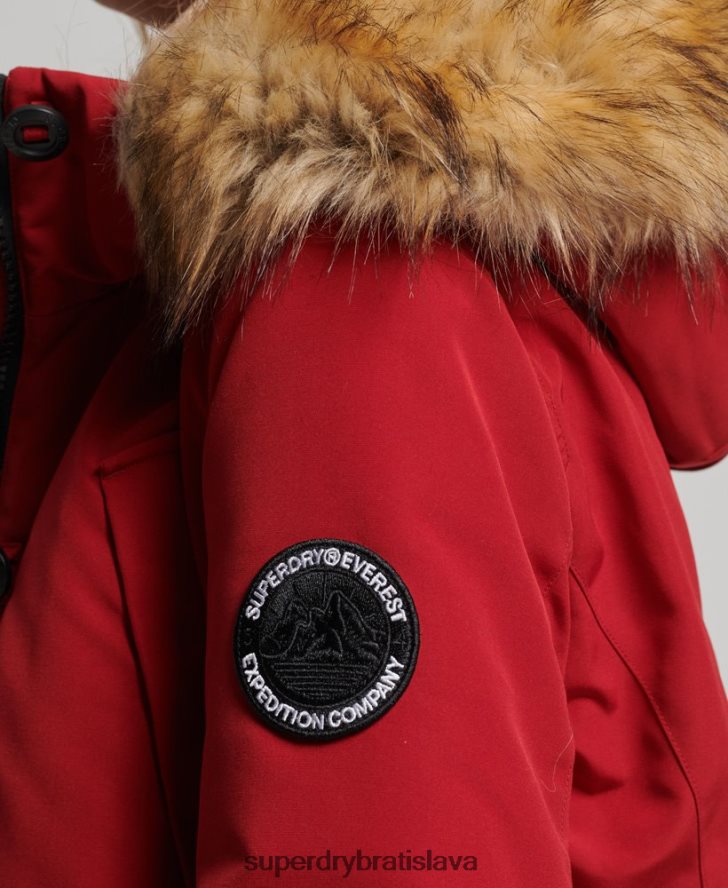 Superdry ženy bunda everest parka 6B4ZTR3809 oblečenie červená