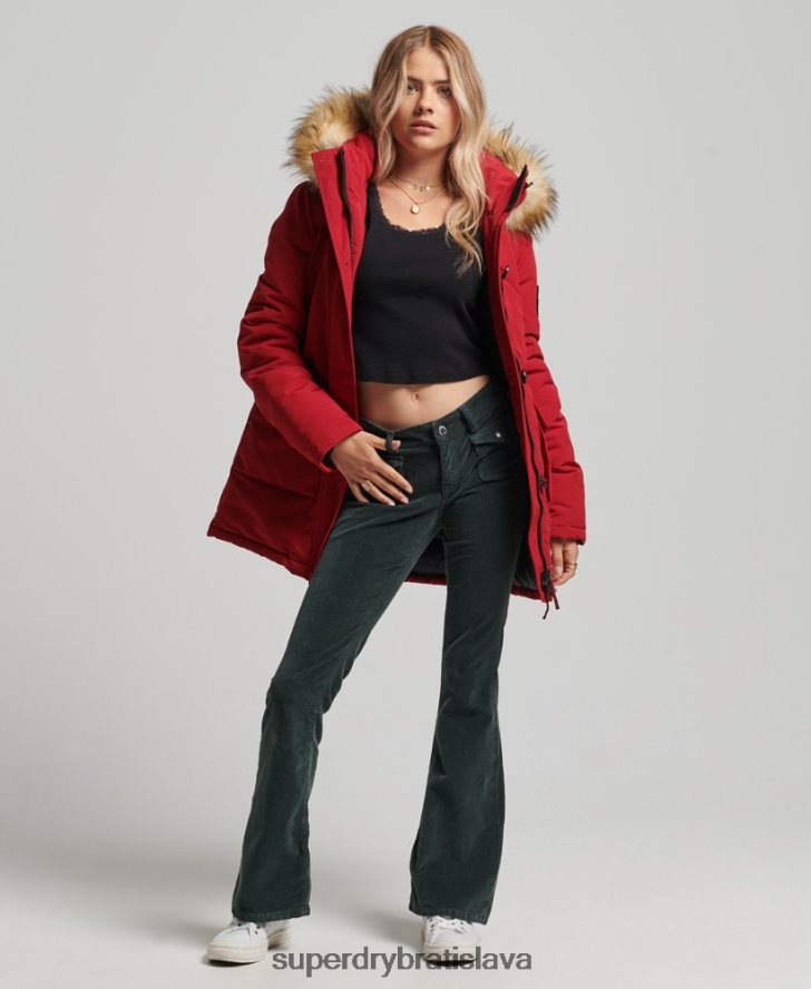 Superdry ženy bunda everest parka 6B4ZTR3809 oblečenie červená