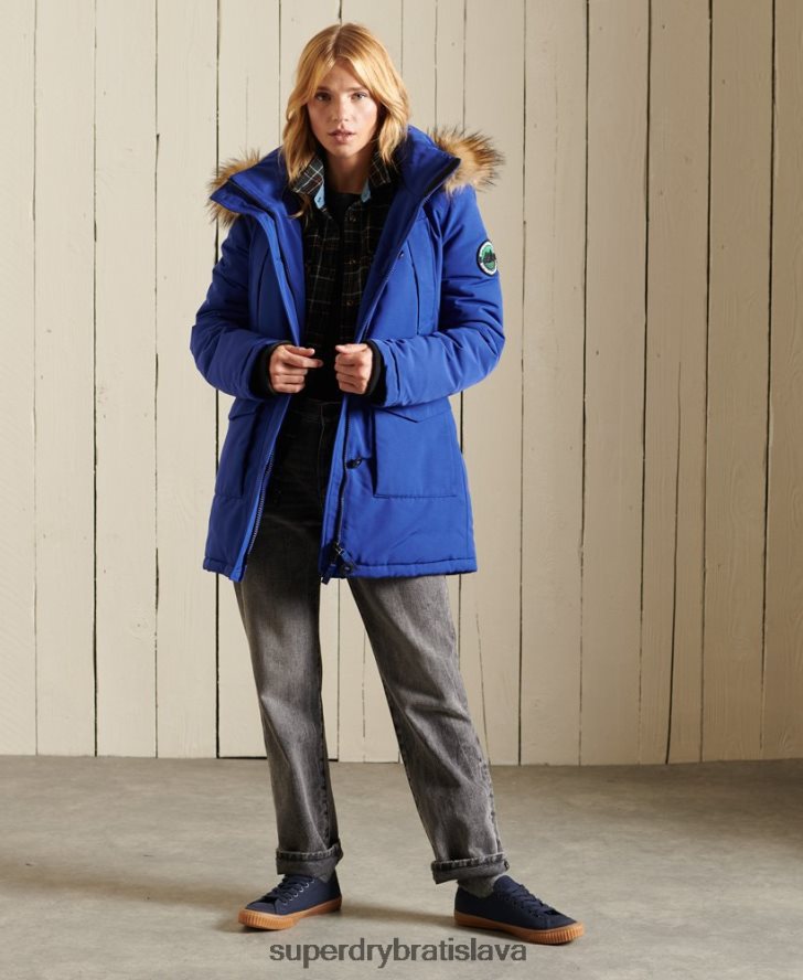 Superdry ženy bunda everest parka 6B4ZTR5701 oblečenie Modrá
