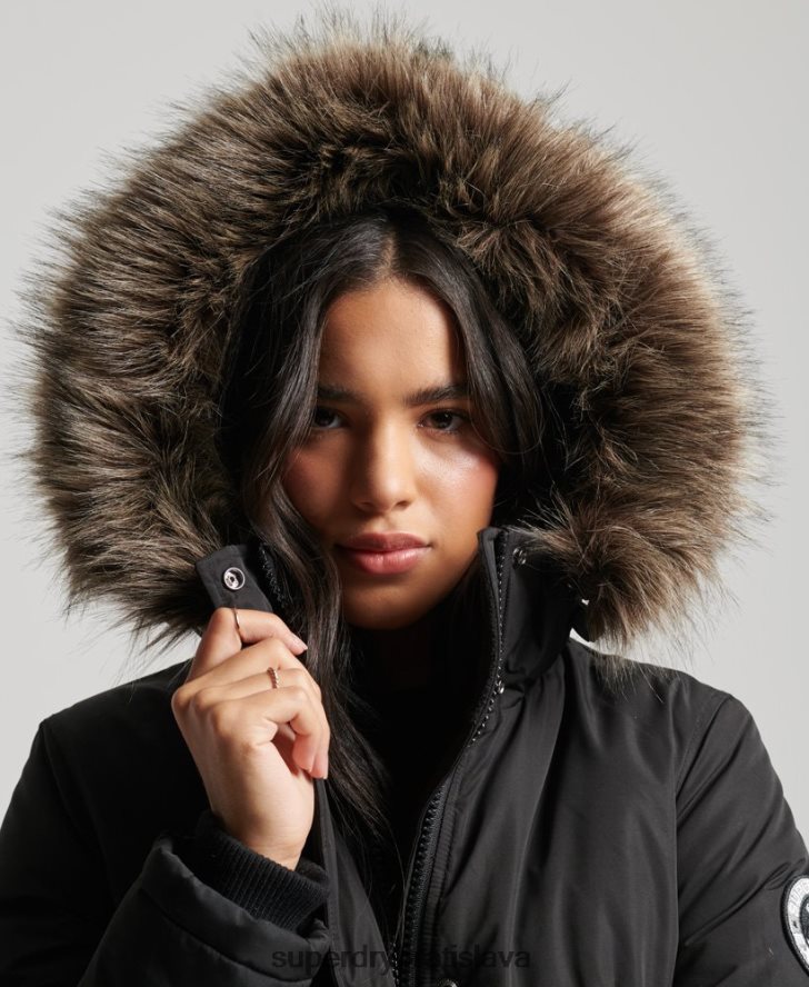 Superdry ženy bunda parka Ashley Everest 6B4ZTR5415 oblečenie čierna