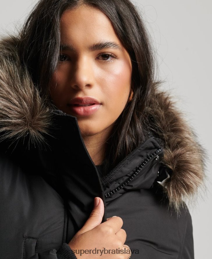 Superdry ženy bunda parka Ashley Everest 6B4ZTR5415 oblečenie čierna