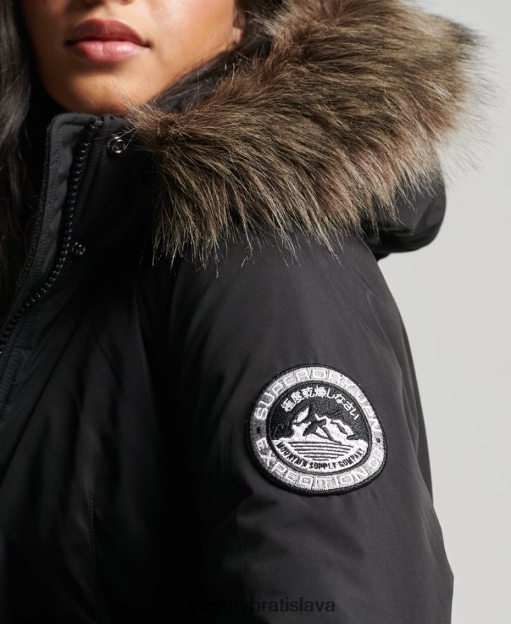 Superdry ženy bunda parka Ashley Everest 6B4ZTR5415 oblečenie čierna