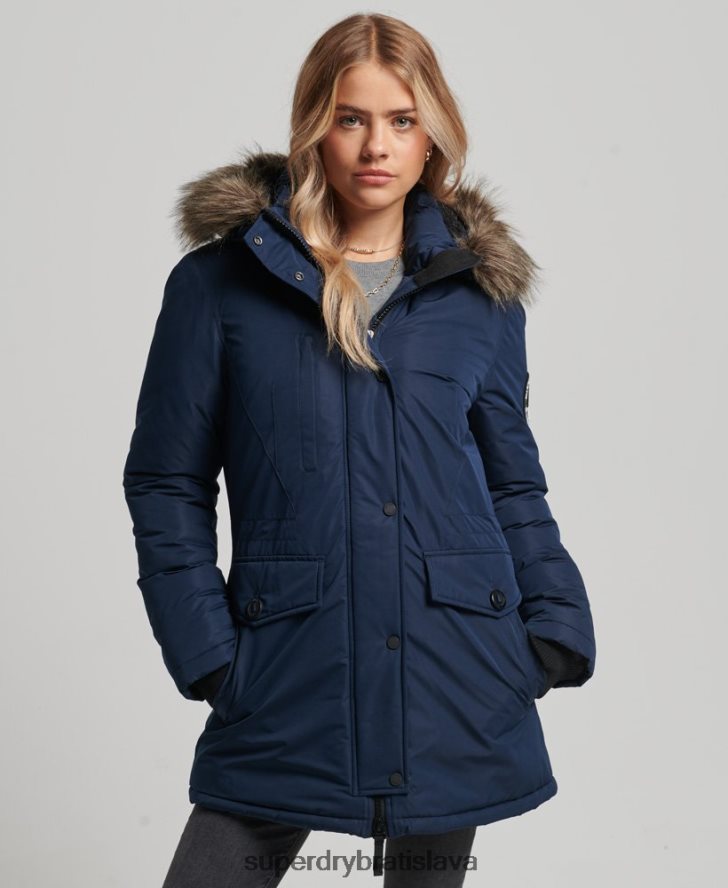 Superdry ženy bunda parka Ashley Everest 6B4ZTR5443 oblečenie námorníctvo