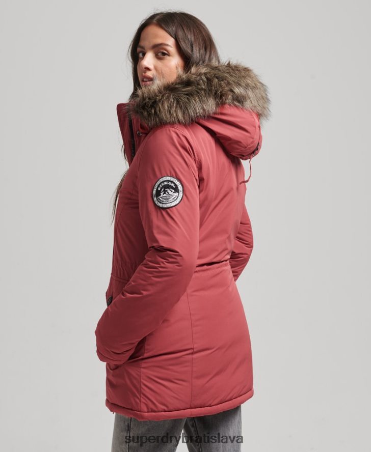 Superdry ženy bunda parka Ashley Everest 6B4ZTR5466 oblečenie červená