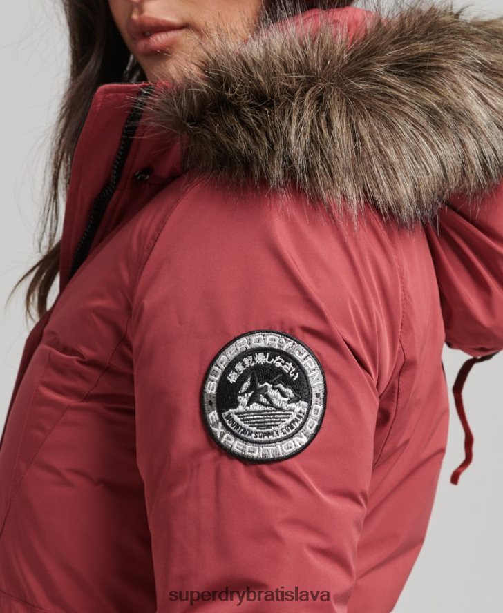 Superdry ženy bunda parka Ashley Everest 6B4ZTR5466 oblečenie červená